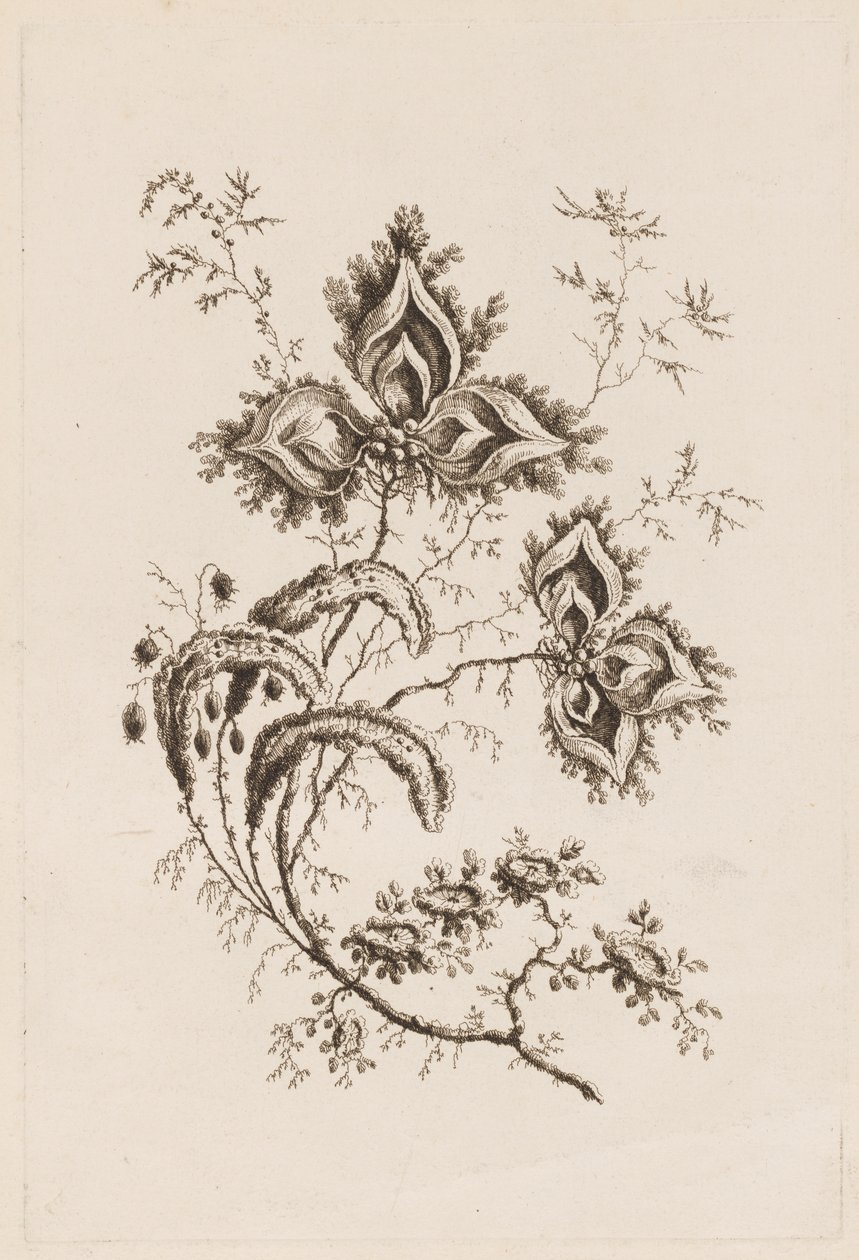 Ramo di fiori, da "Fleures Persannes" da Jean Baptiste Pillement