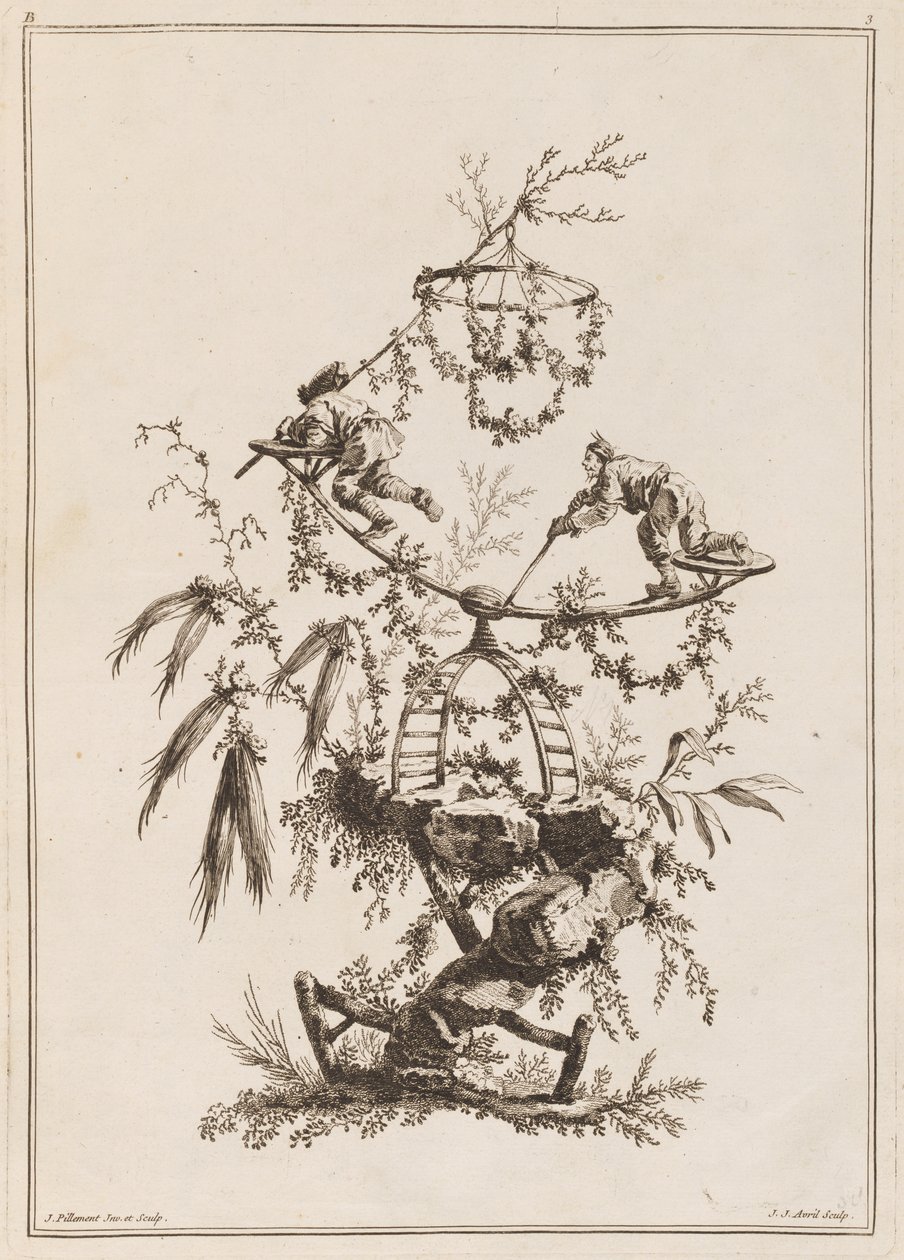 Tavola 3, "Cahier de Blançoire Chinoises" da Jean Baptiste Pillement