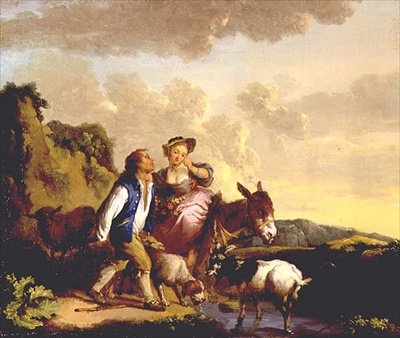 Corteggiamento rustico da Jean Baptiste Pillement