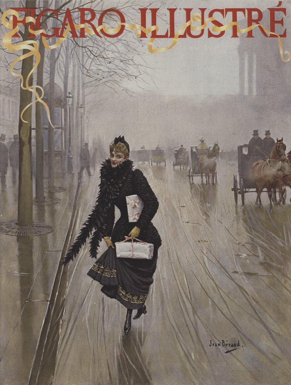 Copertina di Le Figaro Illustré, gennaio 1891 da Jean Beraud