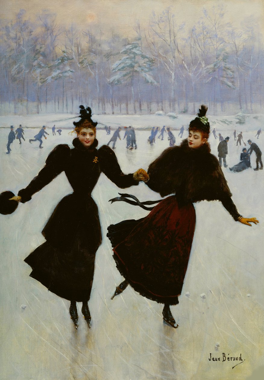 Le Pattinatrici, c. 1890 da Jean Beraud