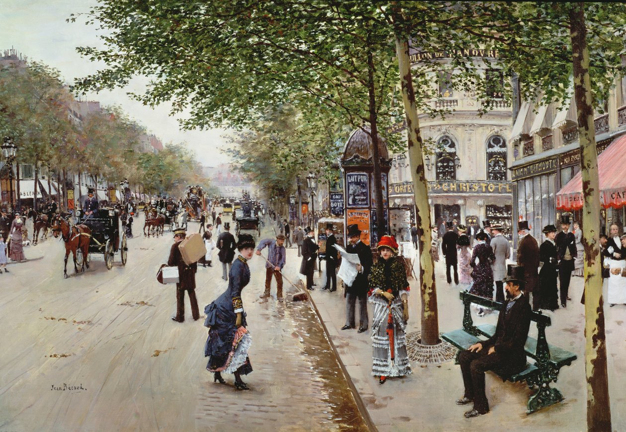 Scena di strada parigina da Jean Beraud