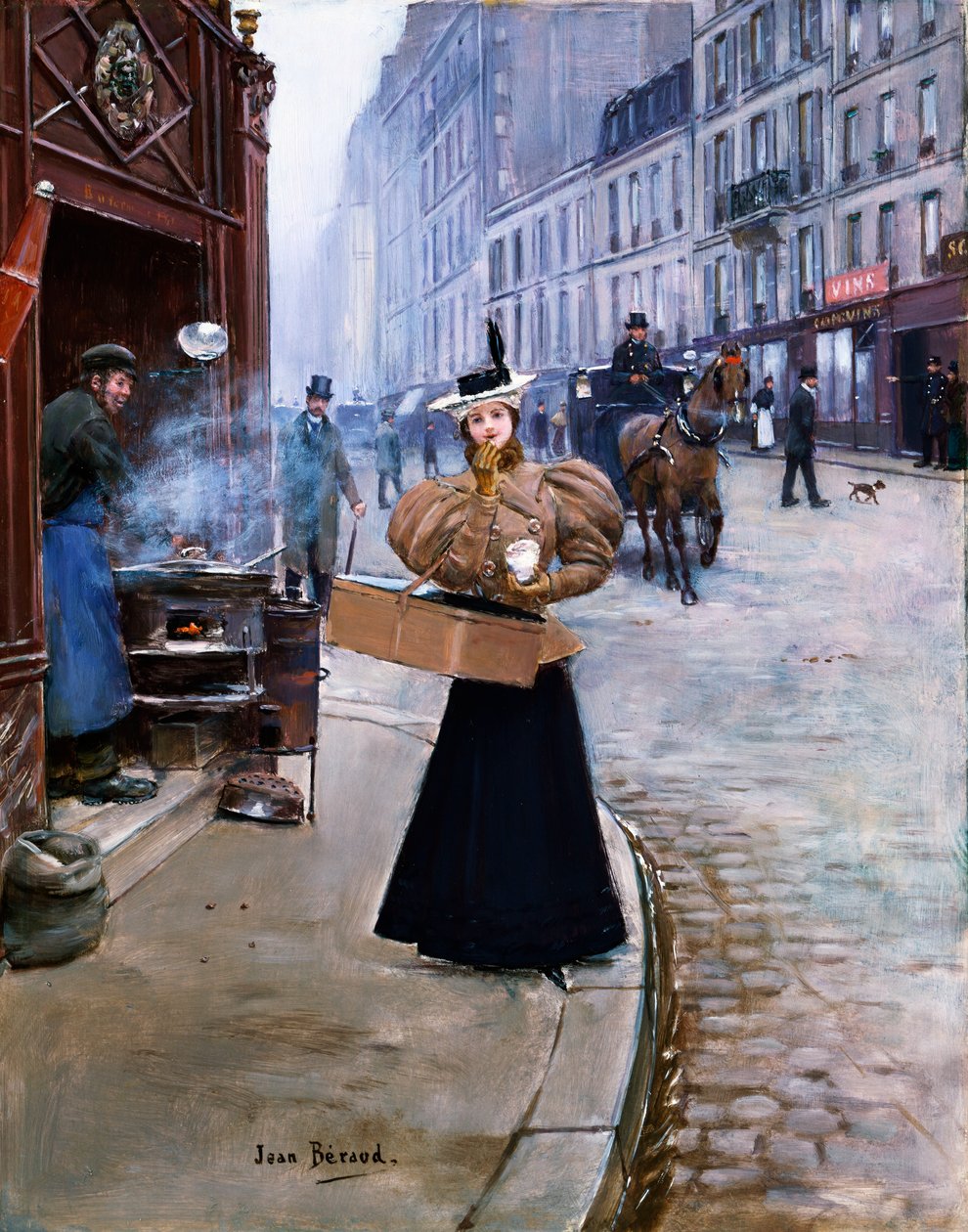 Il venditore di castagne arrostite da Jean Beraud