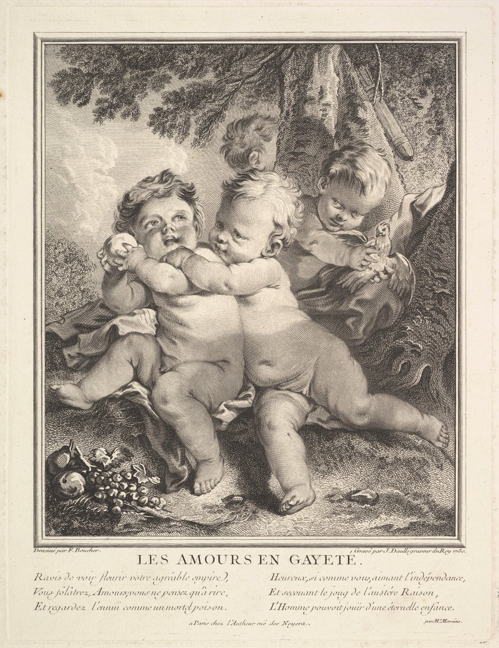 I Cupidi allegri, 1750 da Jean Daullé