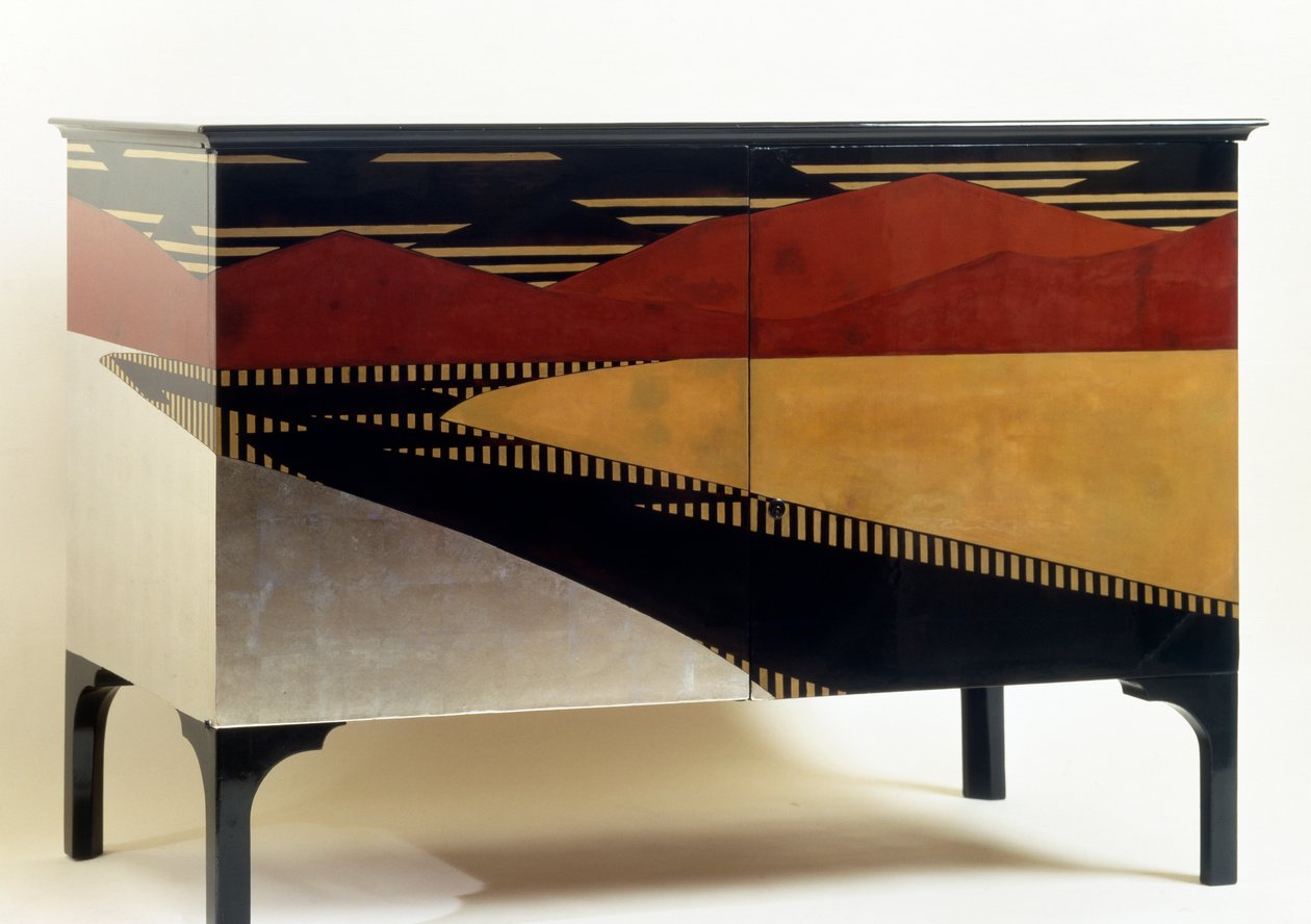 Mobile in stile Art Deco laccato (commode vantaux) da Jean Dunand