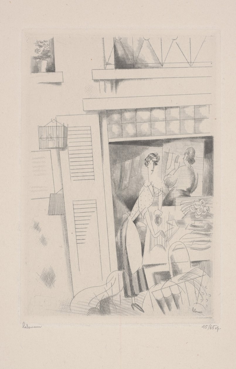La lavandaia da Jean Emile Laboureur