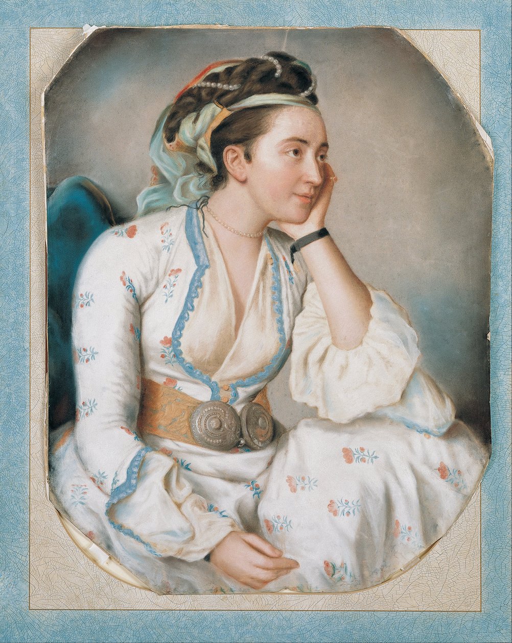 Una donna in abito turco da Jean Étienne Liotard
