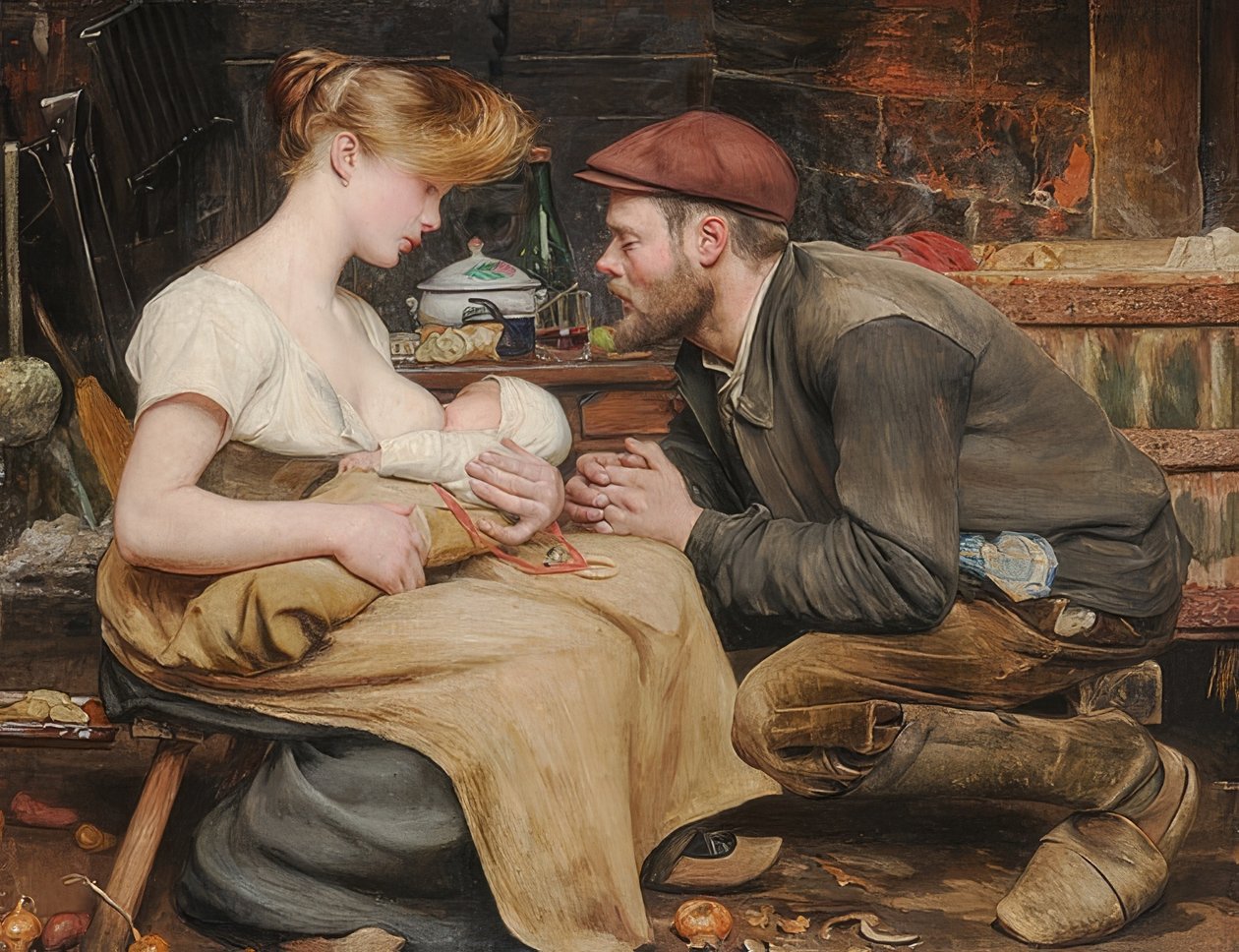 Felicità dei genitori da Jean Eugene Buland