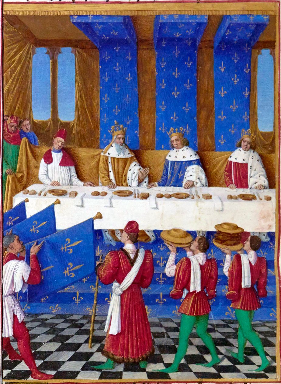 Francese: Banchetto di Carlo V il Saggio da Jean Fouquet