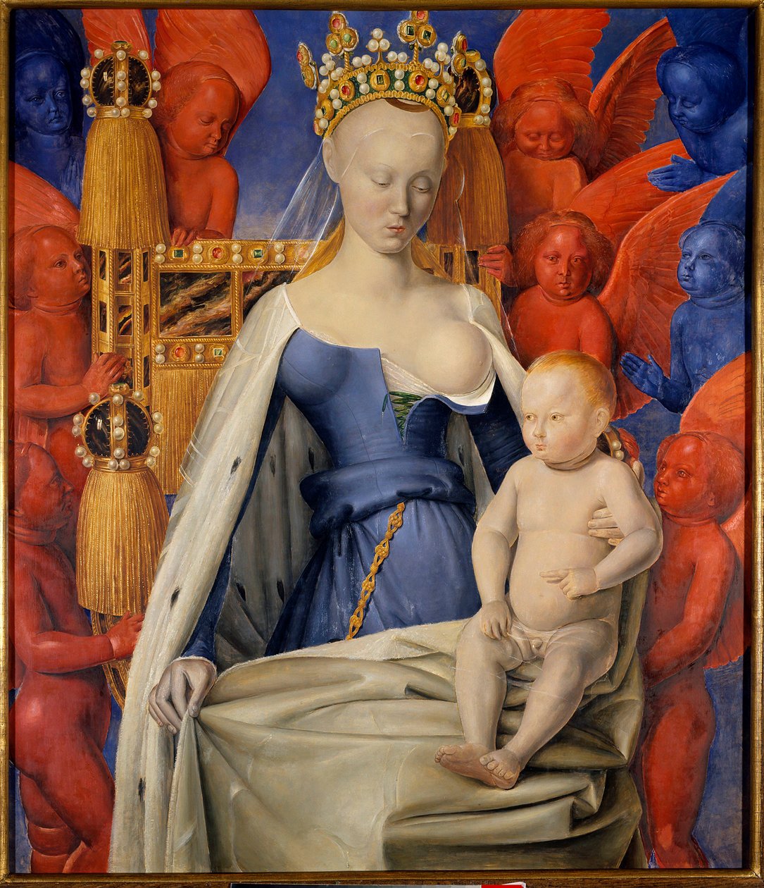 Madonna circondata da serafini e cherubini da Jean Fouquet