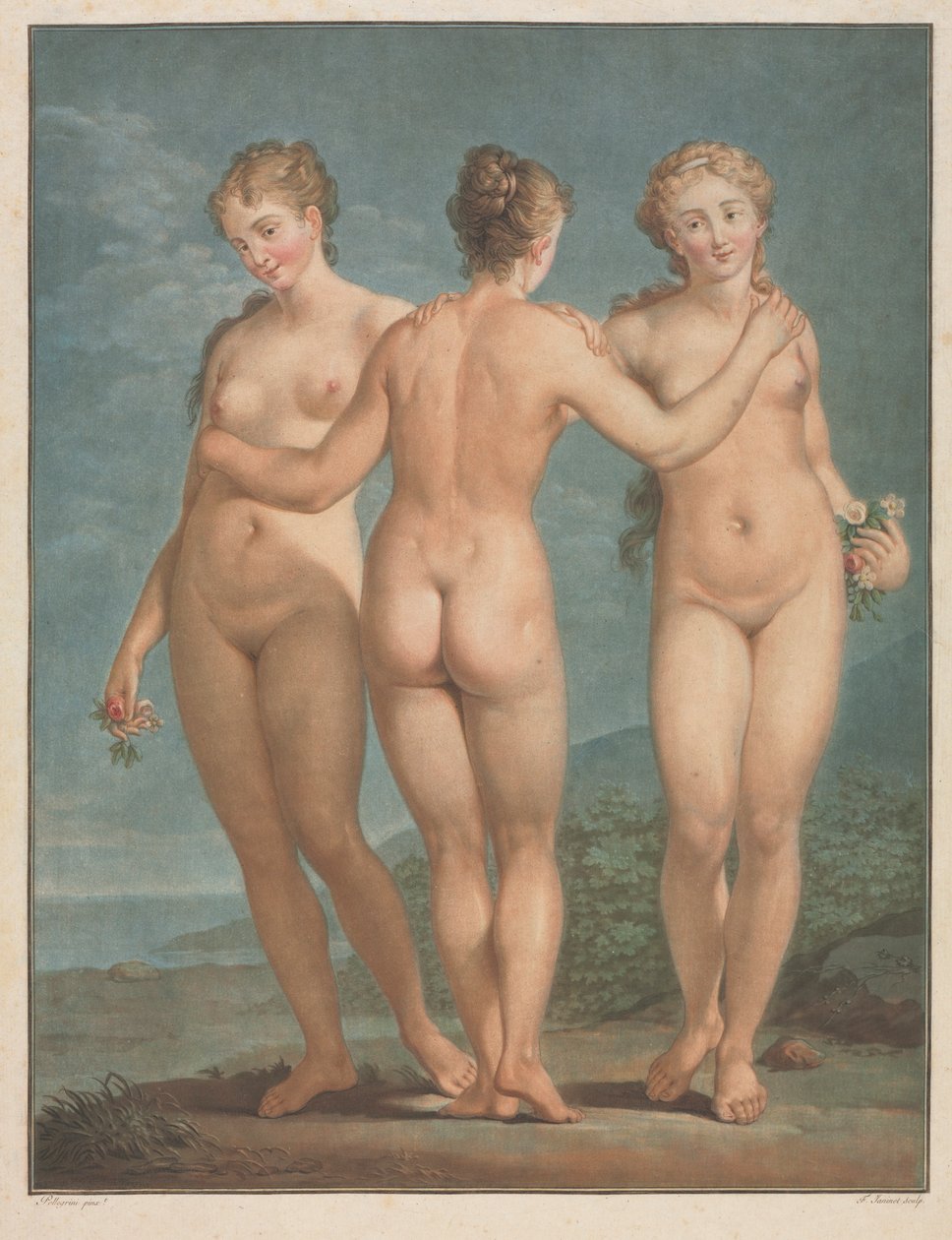 Le Tre Grazie, 1786 da Jean Francois Janinet