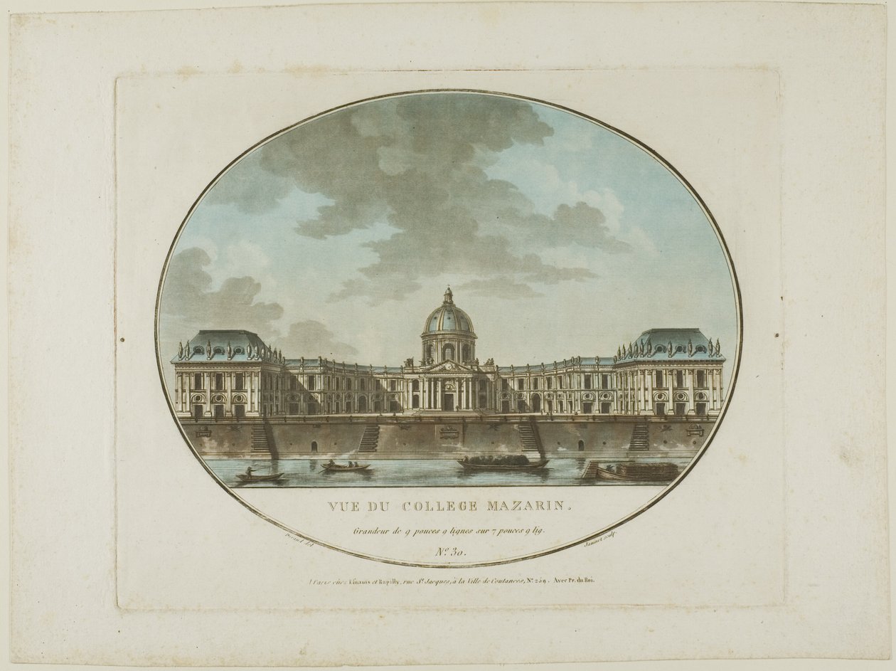 Vista del Collegio Mazarin da Jean Francois Janinet