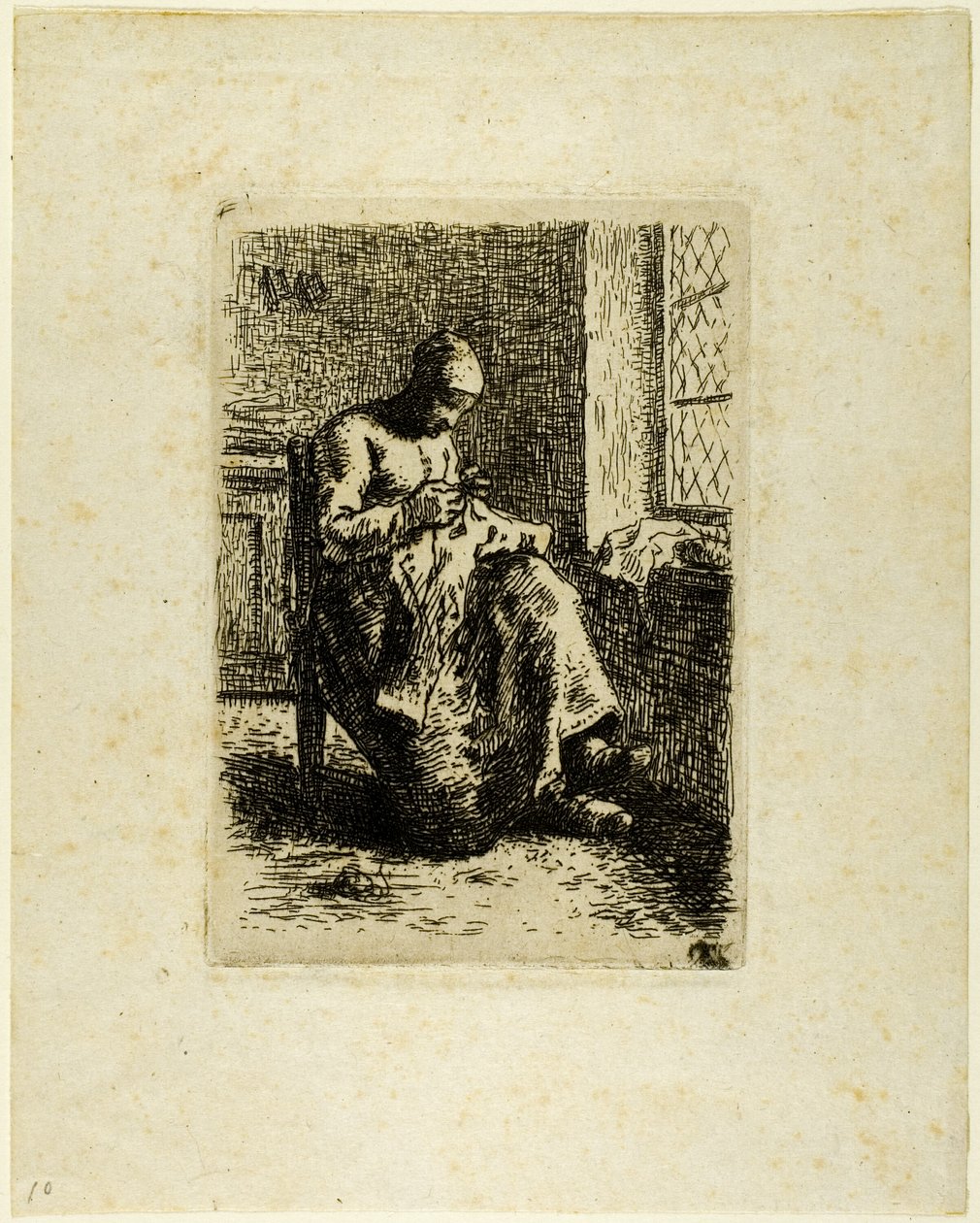 Una donna che cuce da Jean Francois Millet