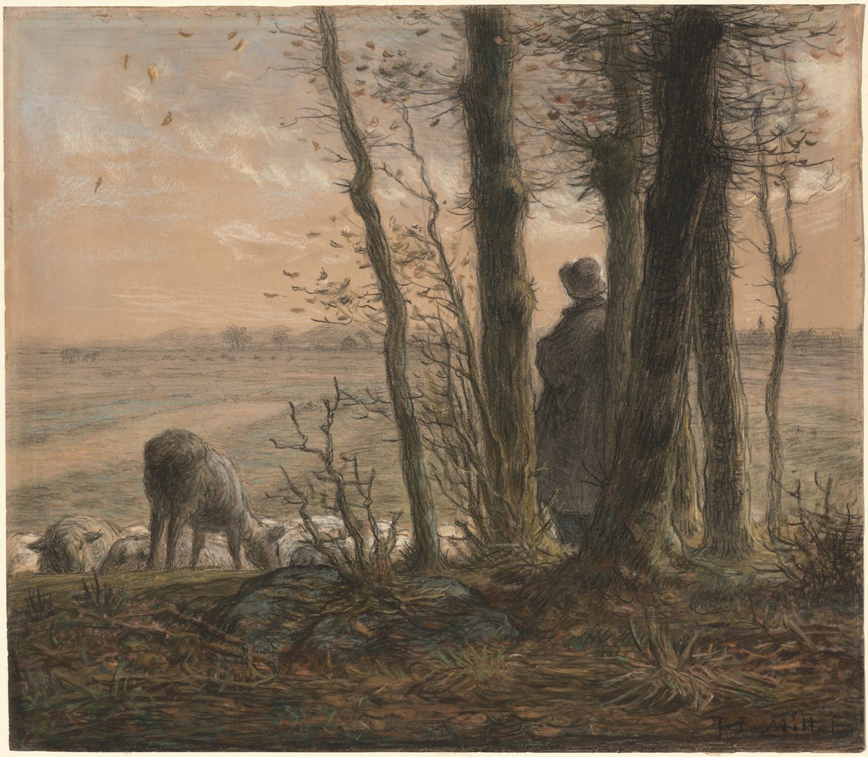 Foglie cadenti da Jean Francois Millet