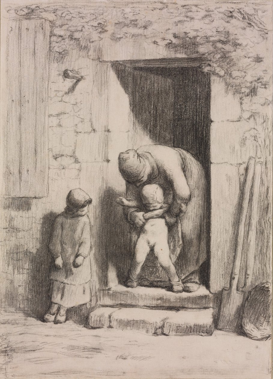 Sollecitudine materna da Jean Francois Millet