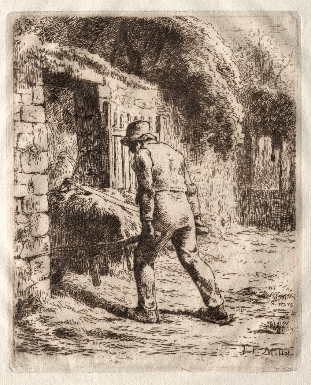 Contadino con una Carriola da Jean Francois Millet
