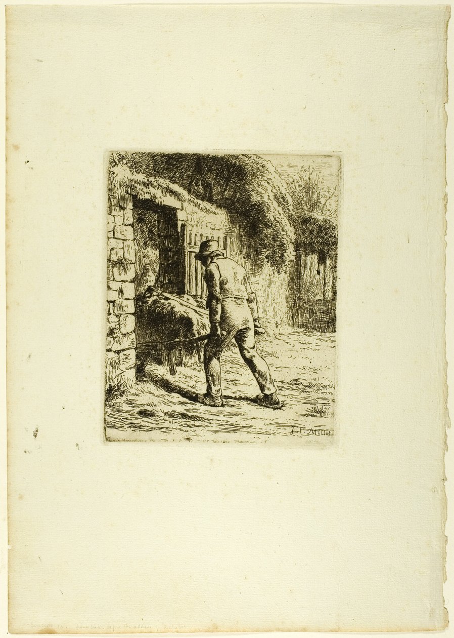 Contadino con una Carriola da Jean Francois Millet