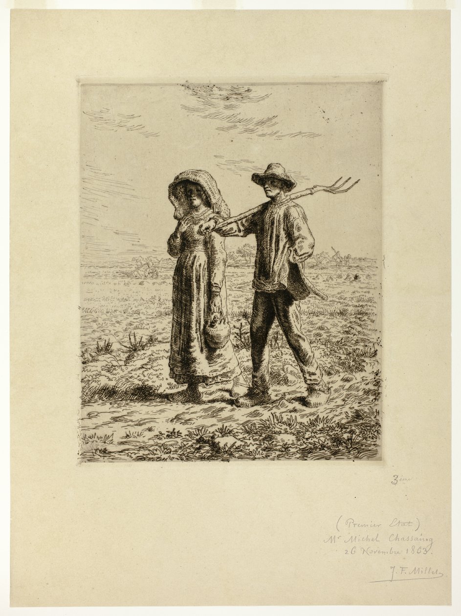 Contadini al lavoro da Jean Francois Millet