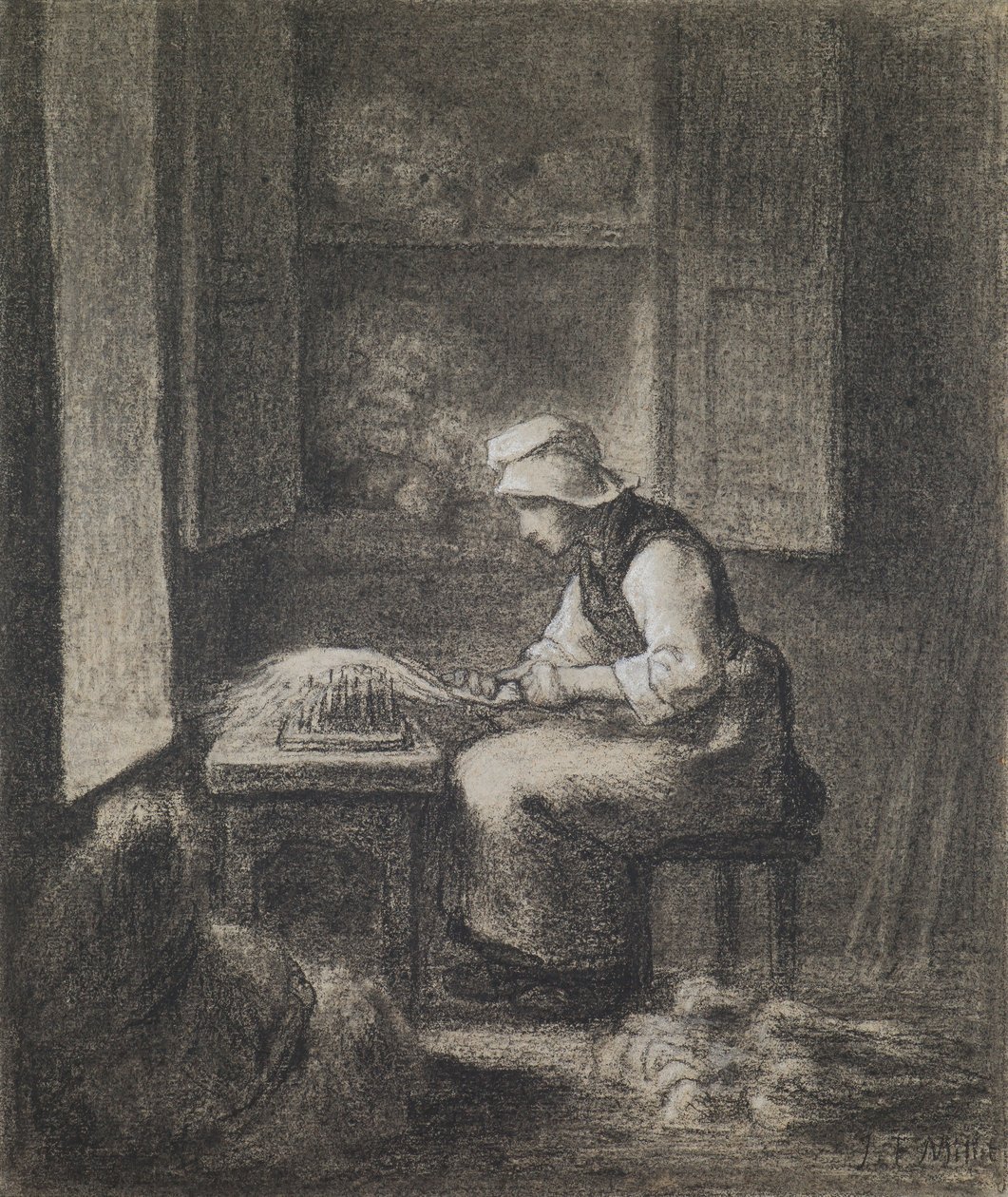 Il cardatore da Jean Francois Millet