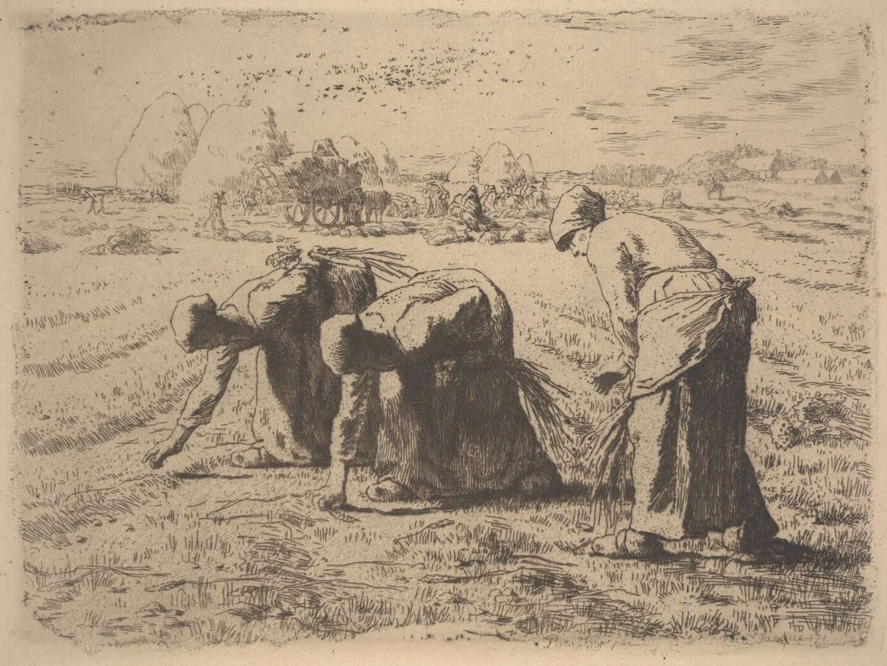 Le spigolatrici, c.1855 da Jean Francois Millet