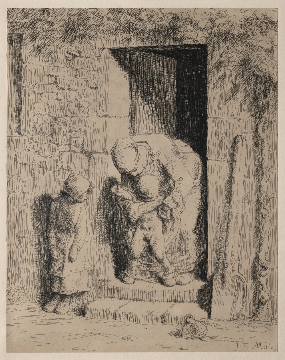 La precauzione materna da Jean Francois Millet