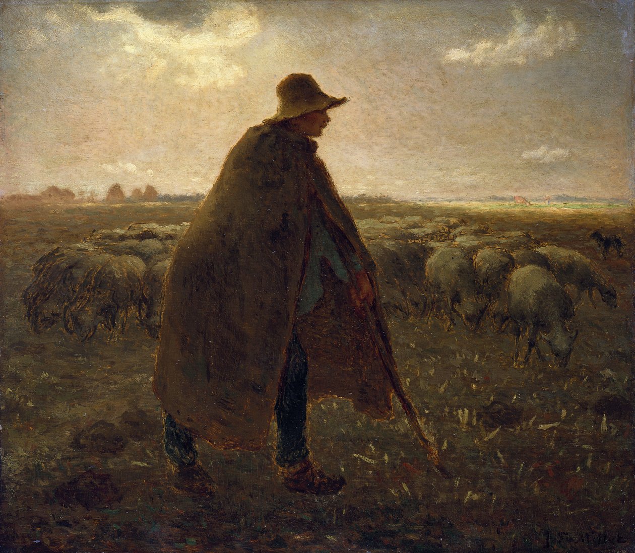 Il pastore, c.1858-62 da Jean Francois Millet