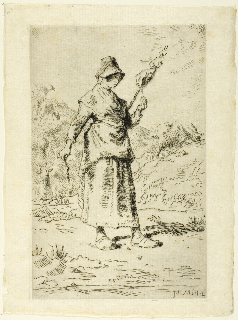 Il filatore da Jean Francois Millet
