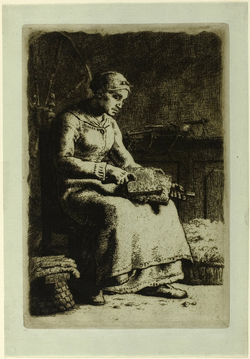Il cardatore di lana da Jean Francois Millet