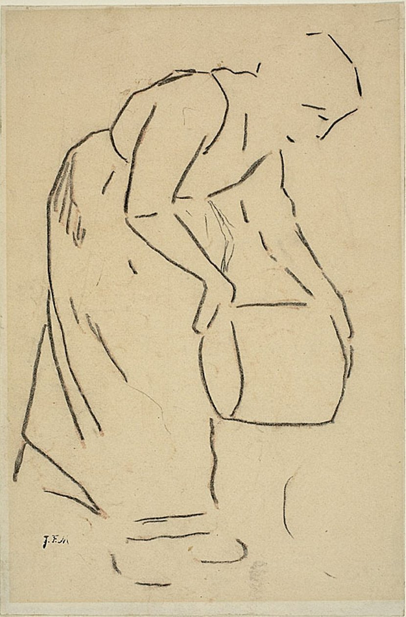 Donna che svuota un secchio da Jean Francois Millet