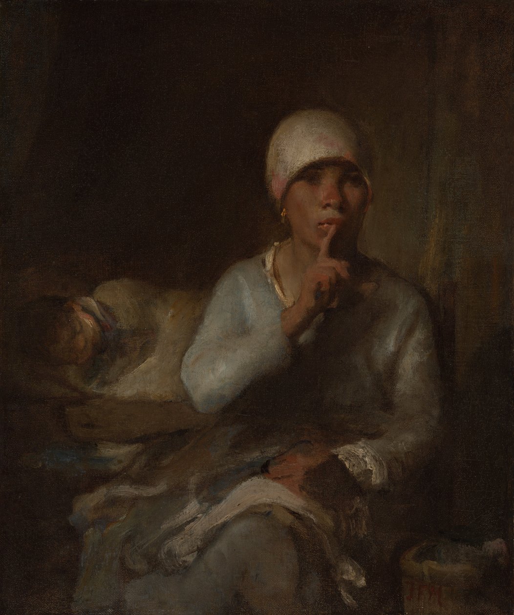 Donna e bambino (Silenzio) da Jean Francois Millet