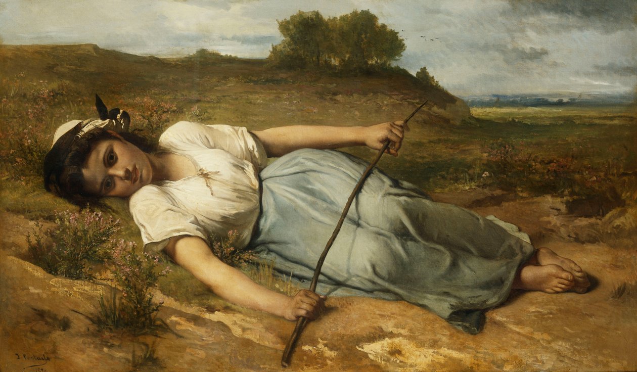 La pastorella, 1870 da Jean Francois Portaels