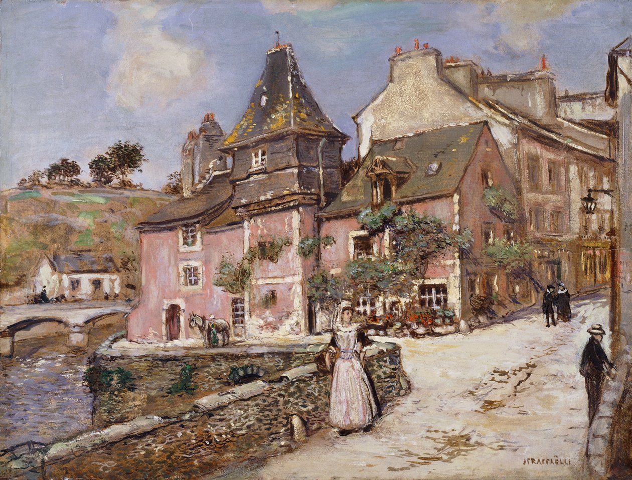 Scena di città bretone da Jean Francois Raffaelli