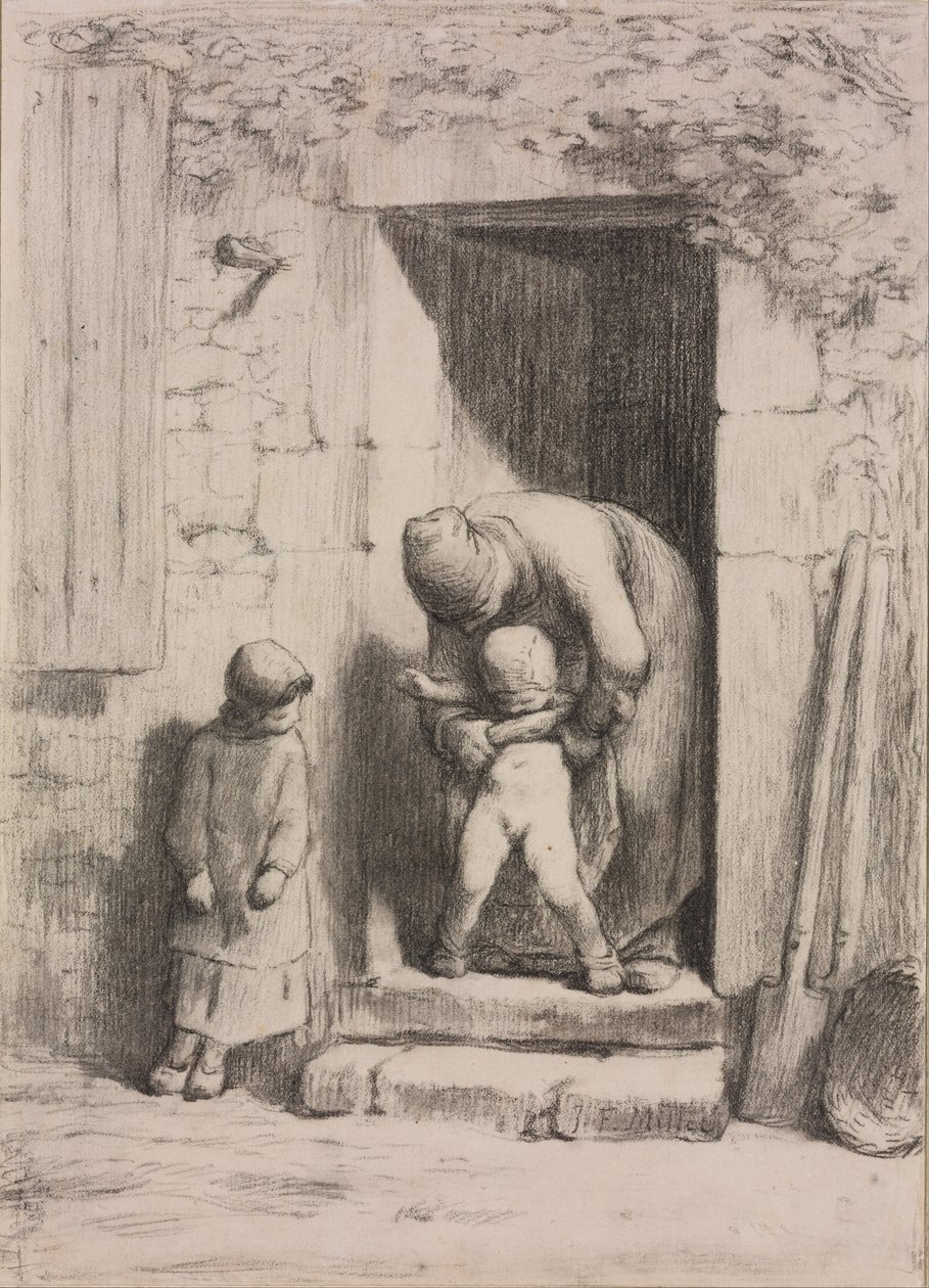 Maternal Solicitude da Jean Francois Millet