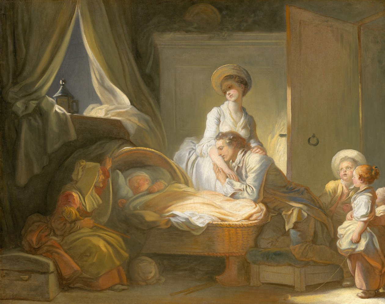 La visita alla nursery da Jean Honore Fragonard