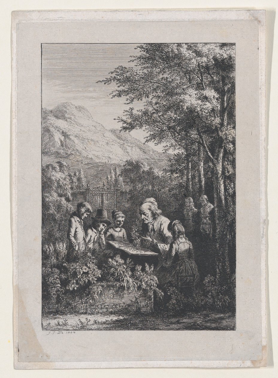 La lezione di botanica, 1804 da Jean Jacques de Boissieu