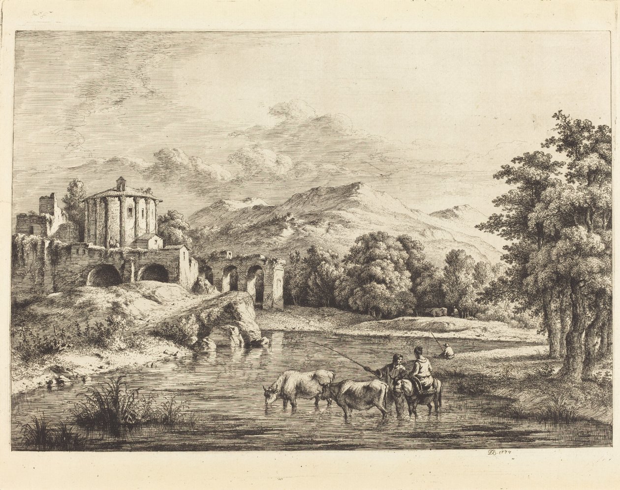 Il Tempio di Vesta da Jean Jacques de Boissieu