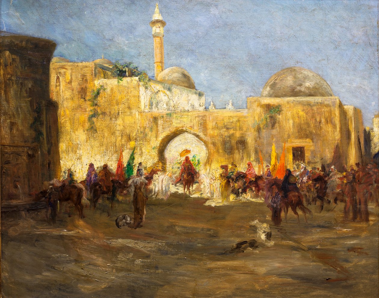 Lasciare la moschea da Jean Joseph Benjamin Constant