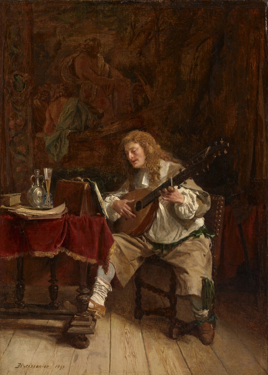 Il musicista, 1859 da Jean Louis Ernest Meissonier