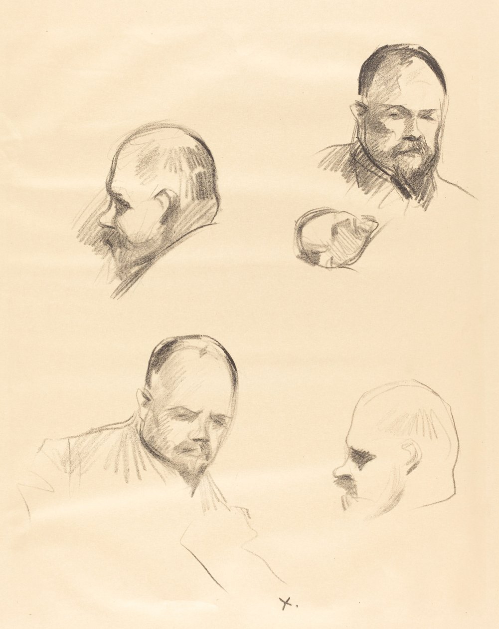 Quattro schizzi di Ambroise Vollard da Jean Louis Forain
