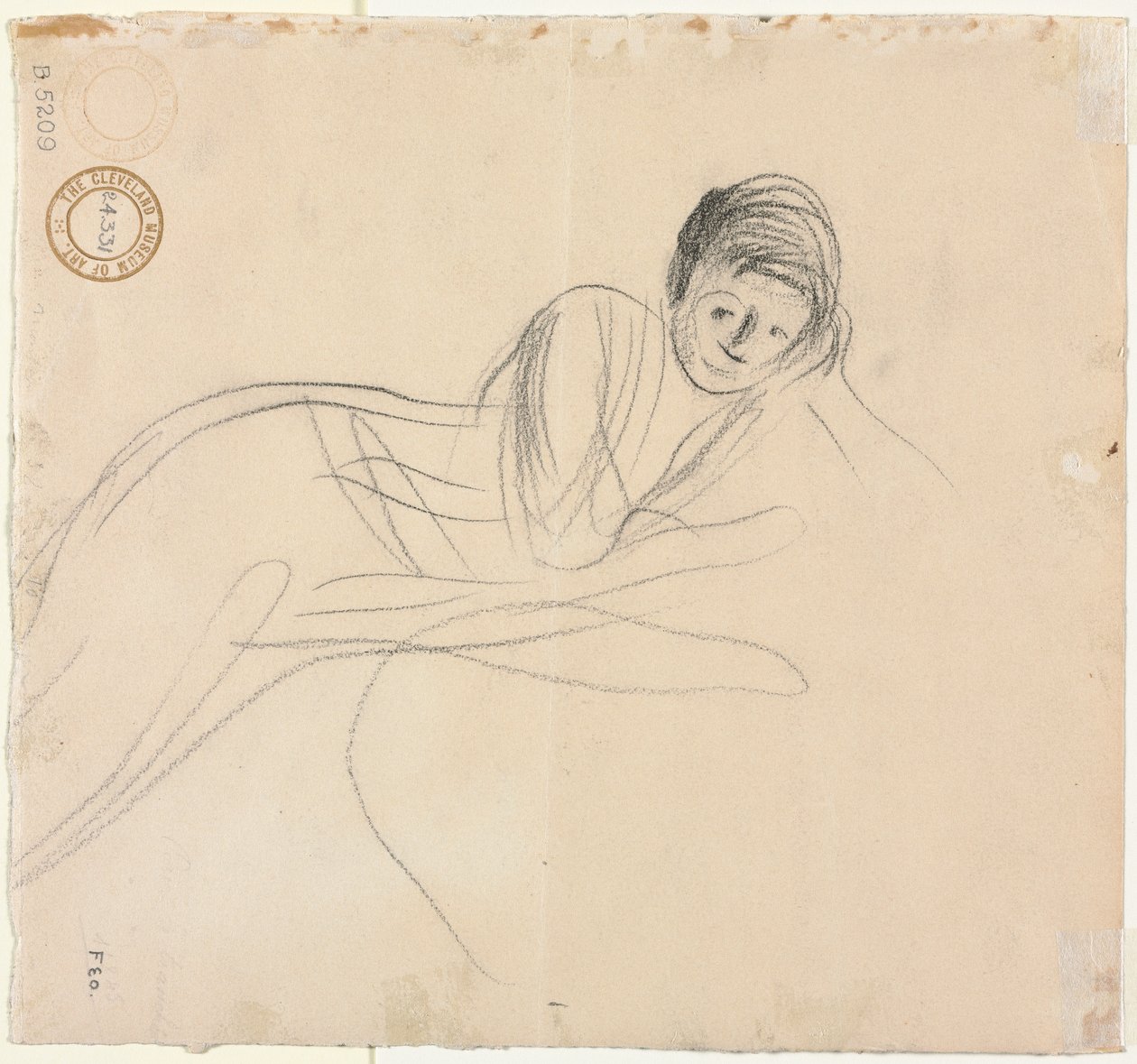 Donna reclinata (verso) da Jean Louis Forain