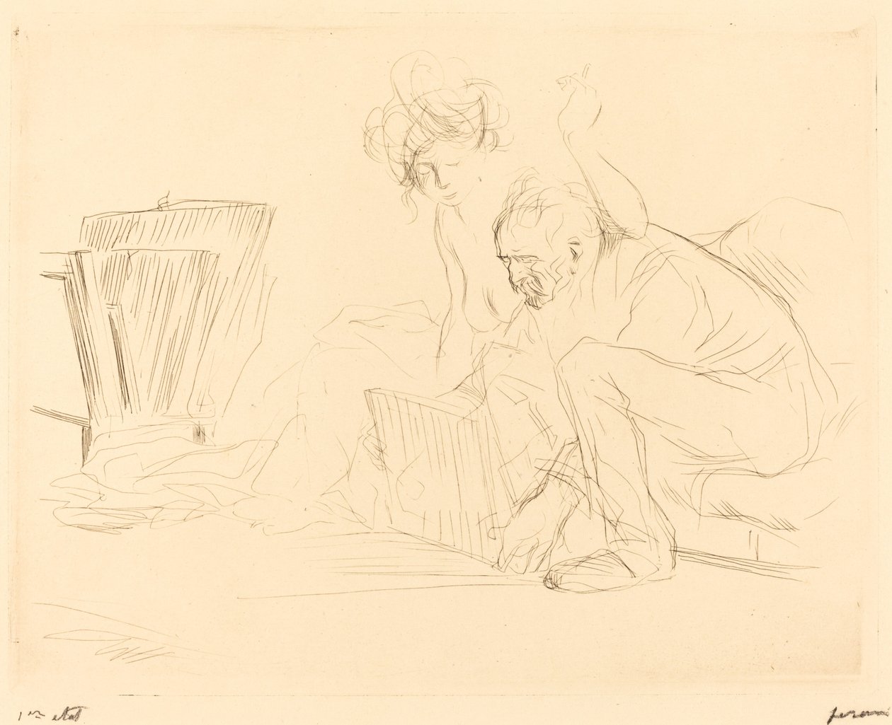Il riposo della modella (seconda tavola) da Jean Louis Forain