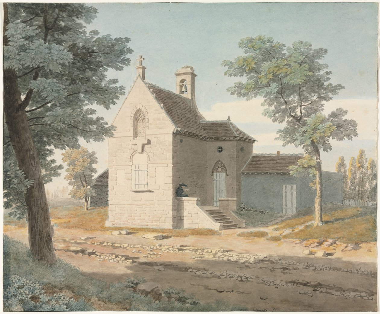 Chiesa lungo una strada da Jean Lubin Vauzelle