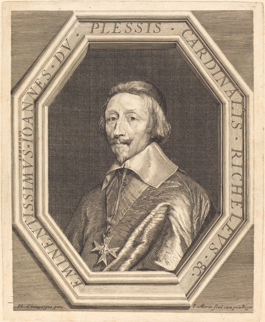 Cardinale Richelieu da Jean Morin after Philippe de Champaigne