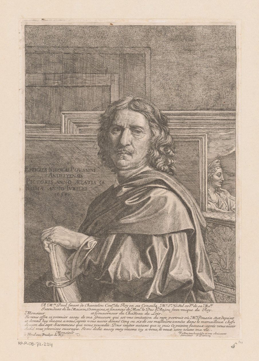 Ritratto di Nicolas Poussin da Jean Pesne