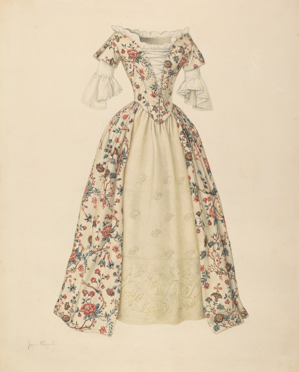 Vestito con Sottogonna Trapuntata da Jean Peszel