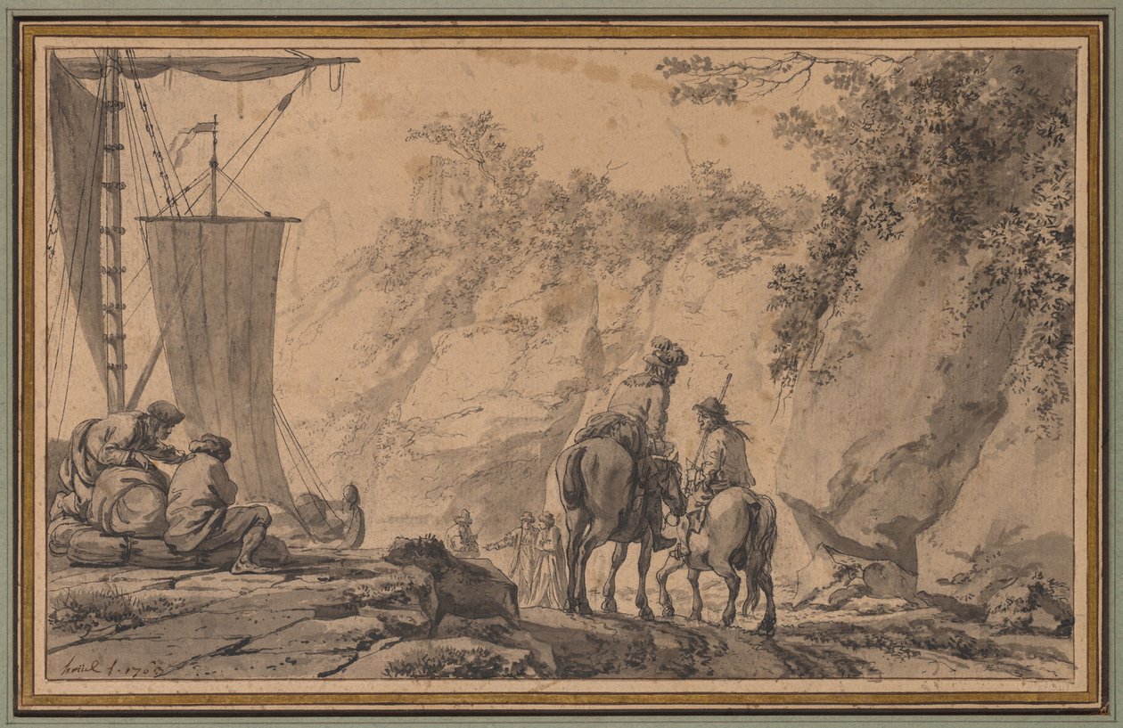 Figure in un Paesaggio da Jean Pierre Louis Laurent Houël