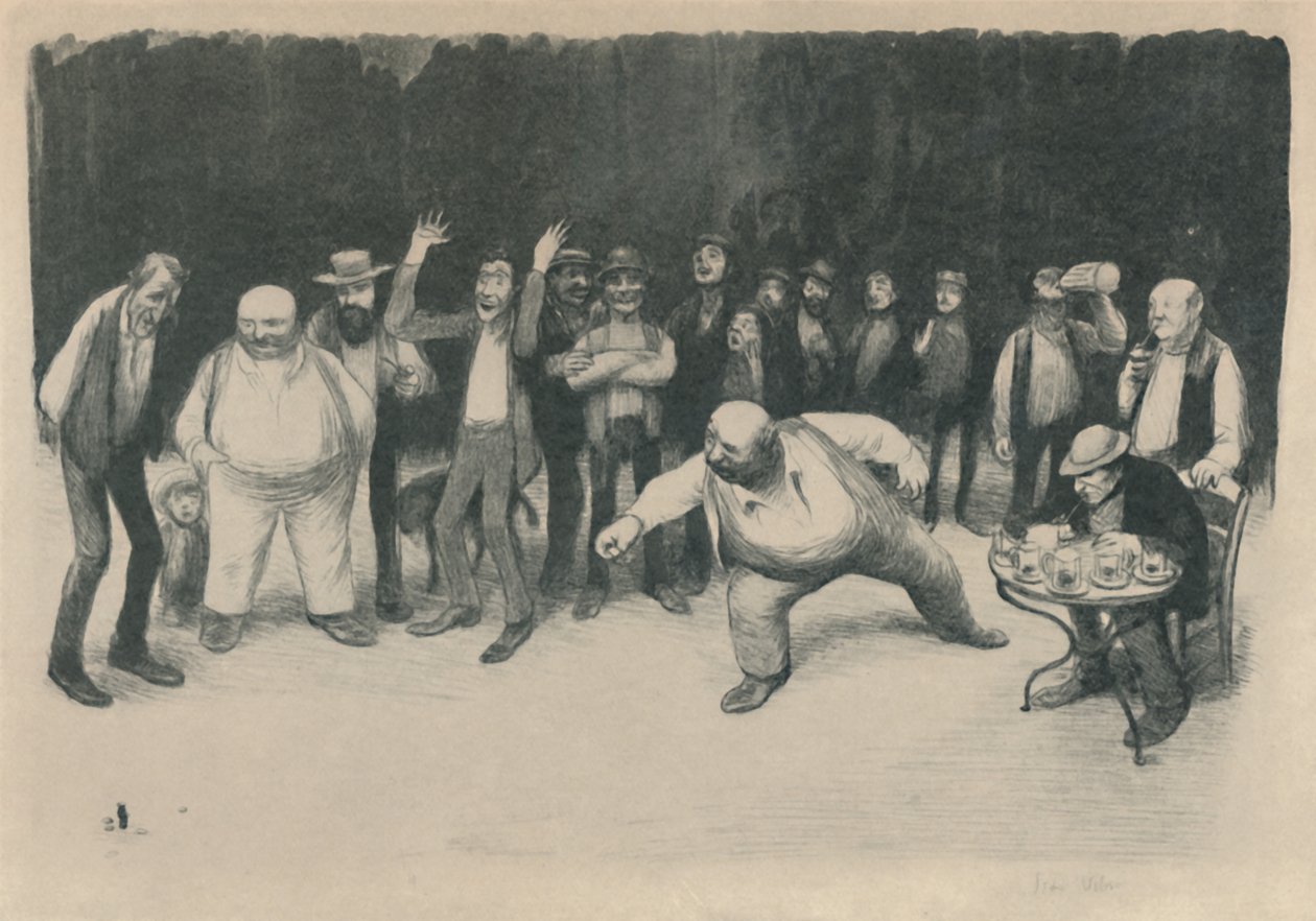Les Joueurs De Bouchons, 1919 da Jean Veber