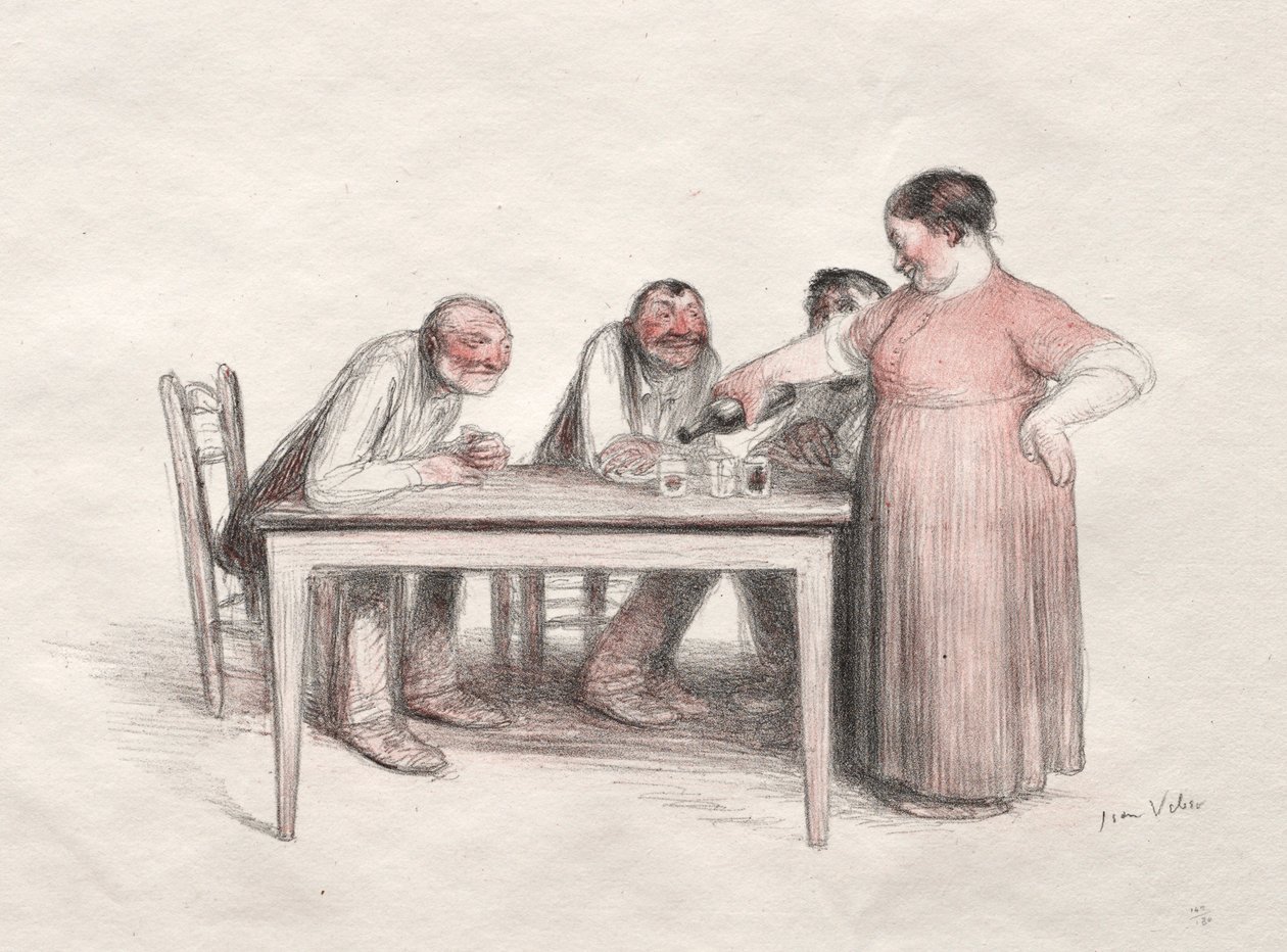 Il bicchiere di vino da Jean Veber