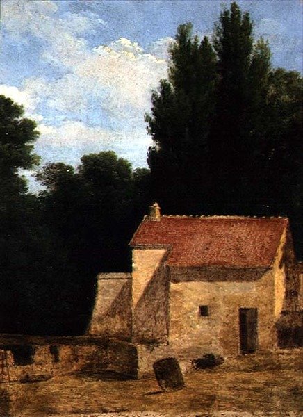 Edificio agricolo in un paesaggio da Jean Victor Bertin