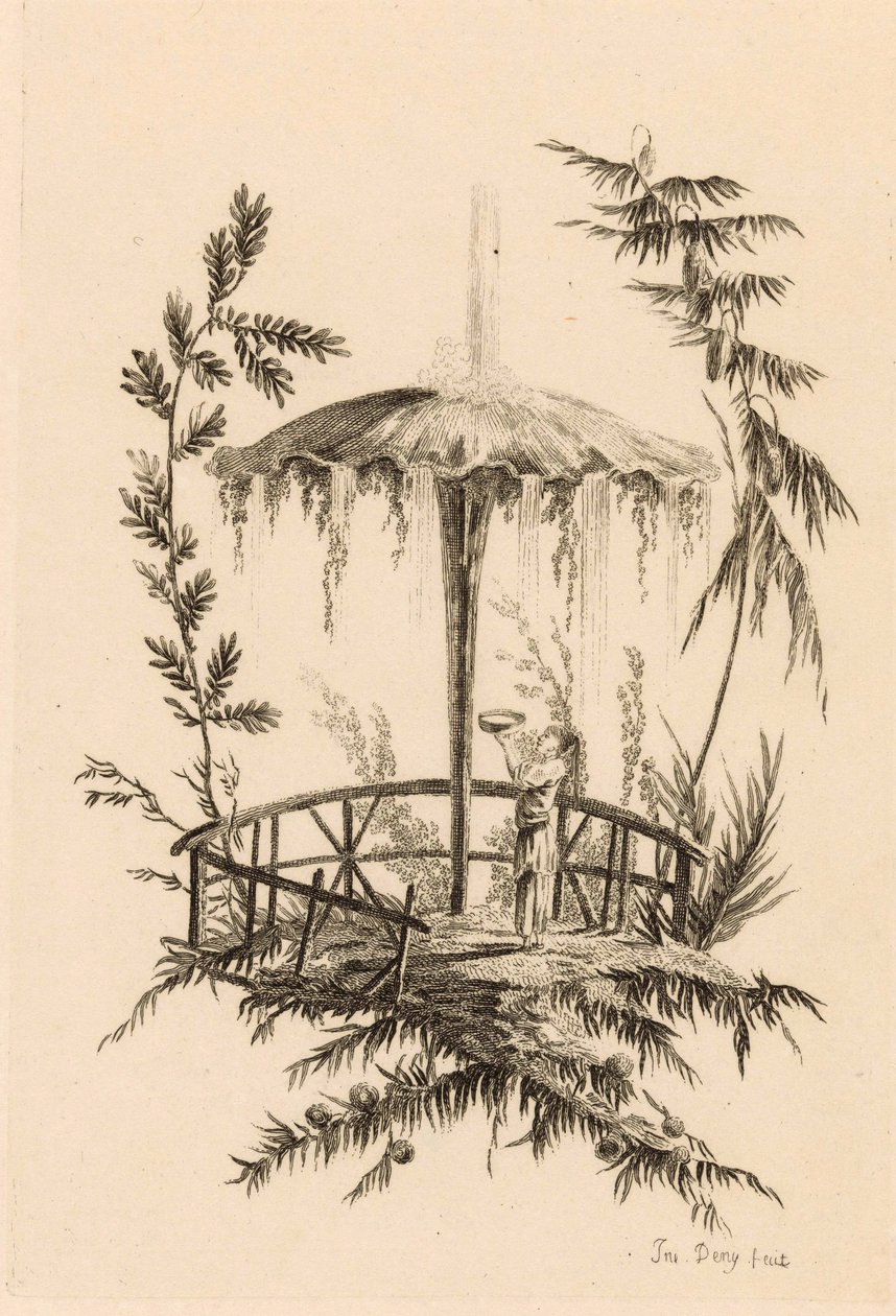 Fontana cinese in un paesaggio da Jeanne Deny